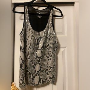 NY&C Sequin Snakeskin Tank